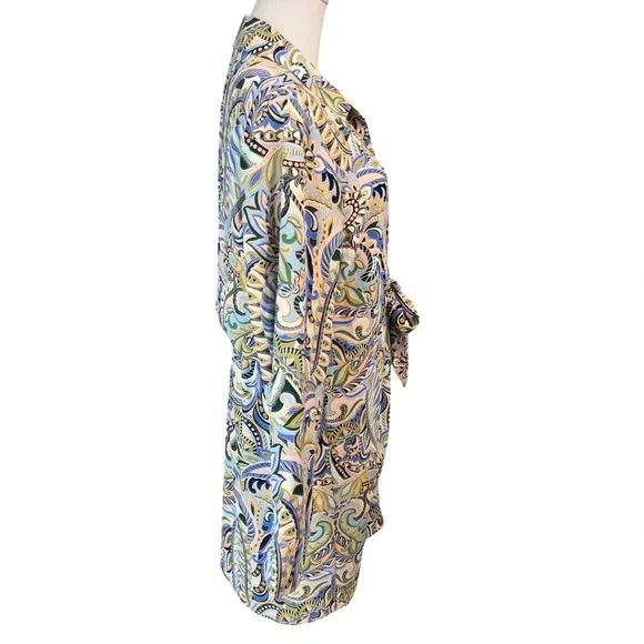 Intempo Womens Paisley Print Long Sleeve‎ Wrap Shirt Dress XL - Picture 4 of 7